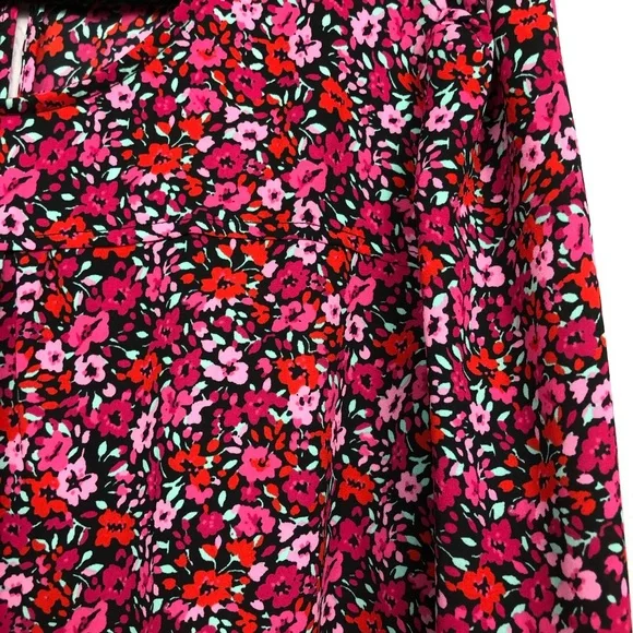 J Crew Factory  Women’s Floral Green Pink Print Long Sleeves Size 2X - Picture 10 of 10